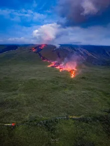 Piton de la Fournaise, volcan actif de La Réunion
